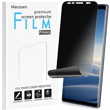 Imagem de Película protetora de tela Maxsoco para Galaxy S8 Privacidade, adesivo reforçado com cobertura total antiespionagem bidirecional, proteção nano de cola, resistente a arranhões, ajuste 3D curva [não vidro] para Samsung Galaxy S8 (preto)