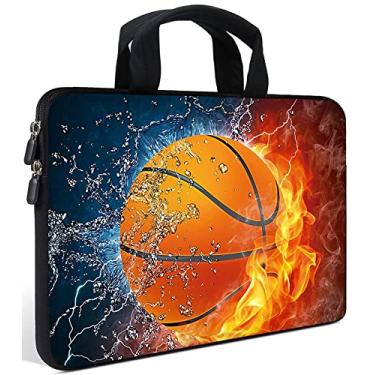 Imagem de AMARY 11,6" 12" 12,1" 12,5" Bolsa de laptop alça de neoprene bolsa de transporte para notebook Chromebook capa Ultrabook capa para tablet Apple MacBook Air HP DELL Lenovo Asus Samsung, Hot Basketball