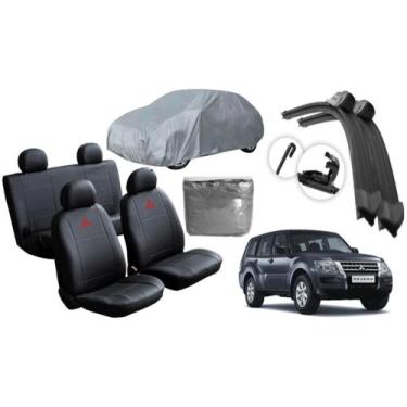 Imagem de Kit Capa de Couro Completo Pajero 2012 a 2018 + Capa de Cobrir e Limpa