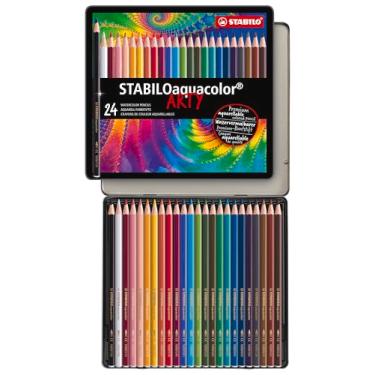 Imagem de Stabilo Lápis de colorir Aquarellable - STABILOaquacolor - Lata de 24 - Cores sortidas