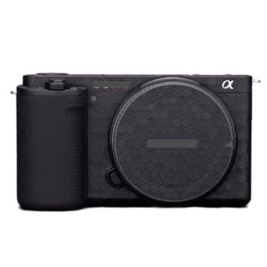 Imagem de Adesivo de capa de câmera para Sony ZV-E10 protetor de câmera película protetora antiarranhões decoração (favo de mel preto)