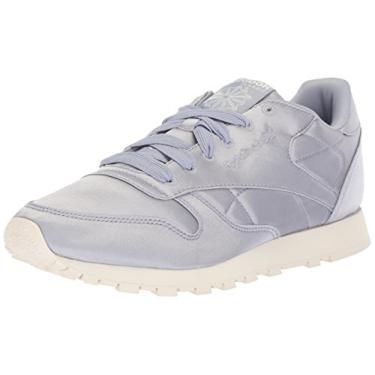 Imagem de Reebok Tênis de couro clássico feminino, Roxo neblina/branco clássico, 7