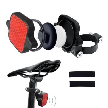 Imagem de jewmaw Suporte de bicicleta AirTag, suporte de haste de bicicleta oculta para AirTag, acessório antifurto para rastreador GPS de bicicleta, suporte impermeável para AirTag para bicicletas, refletor,