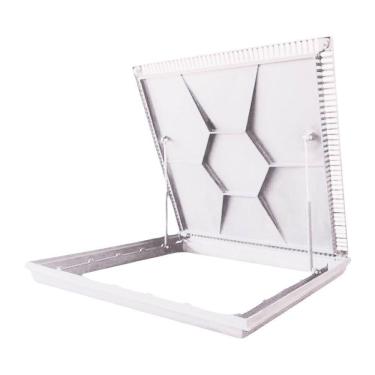 Imagem de Tampa Para Casa Máquinas Piscina 1,00x1,00m Com Grelha Nossa Kasa Branco