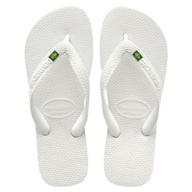 Imagem de Chinelo Brasil Havaiana Bandeira - Havaianas, Branco, 36