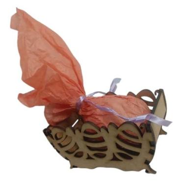 Imagem de Kit 12 Cesta de Pascoa para ovos de 50g bombom, kinder, presente, emba