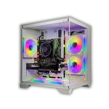 Imagem de PC Gamer Aquário Branco Intel i5 12400, 32GB RAM, Nvidia RTX 4060 8GB, SSD 1TB Nvme, Potencia e Estilo com RGB