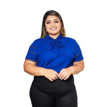 Imagem de Blusa feminina moda plus size manga curta barata sku:bp13 - R.S MODAS,