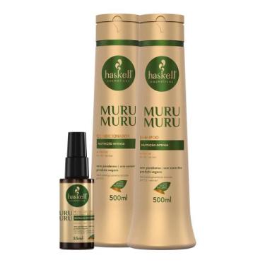 Imagem de Kit Haskell Murumurú Shampoo, Condicionador e Néctar Concentrado 35mL