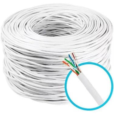 Imagem de 200 Metros Cabo De Rede E Cftv Cat5 Branco Internet E Camera - infinit