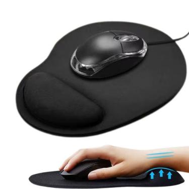 Imagem de Mousepad com Descanso Apoio de Pulso Ergonômico Confortável para Mouse