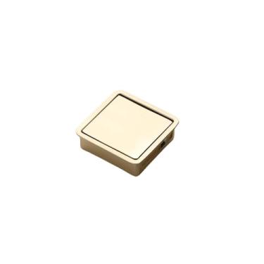 Imagem de Armário de cozinha maçaneta de porta oculta preta dourada maçaneta embutida porta de armário invisível puxadores embutidos maçaneta móveis hardwar, 6020, 32mm dourado