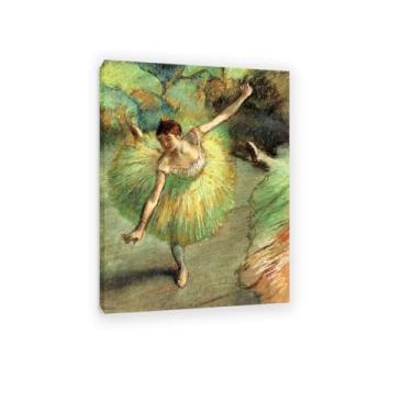 Imagem de SDYJ6GSW Edgar Degas Prints Dancer Tilting Giclee Canvas Art Print Impressionism Wall Art Ballerina Poster Vintage Edgar Degas Decoração de parede 42x30cm (43.2x30.5 cm) Moldura interna