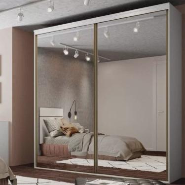 Imagem de Guarda-Roupa Casal 2 Portas Espelhadas 207cm Luminum