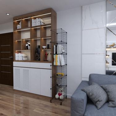 Imagem de Estante Livreiro Armário 6 Nichos Prateleira de Aço Multiuso 40cm Profundidade 1,85m Branco