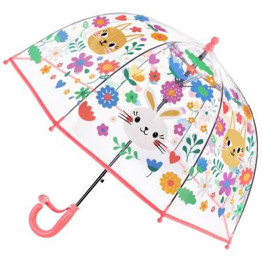 Imagem de Guarda-chuva Bubble Cybyq-Family Kids transparente rosa coelho