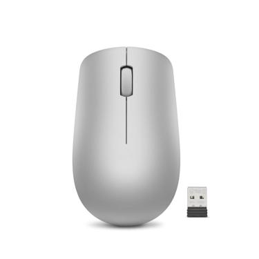 Imagem de Mouse sem fio Lenovo 530 com bateria, Nano USB de 2,4 GHz, sensor óptico de 1200 dpi, ergonômico para mão esquerda ou direita, leve, GY50Z18984, cinza