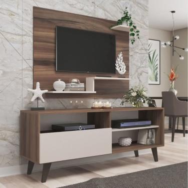 Imagem de Rack Detroit com Painel Denver para TV até 42 Polegadas Retrô Espresso Móveis