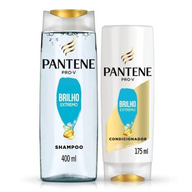 Imagem de Kit Shampoo Pantene Brilho Extremo 400ml e Condicionador Pantene  Brilho Extremo 175ml Pro-V