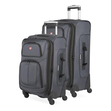 Imagem de SwissGear Bagagem expansível Sion Softside, Cinza escuro, 2-Piece Set (21/25)