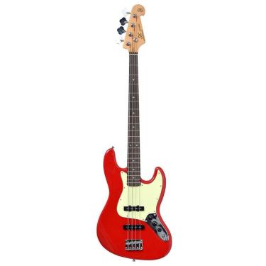 Imagem de Baixo Sx 4 Cordas Jazz Bass Sjb62 Vermelho Com Bag