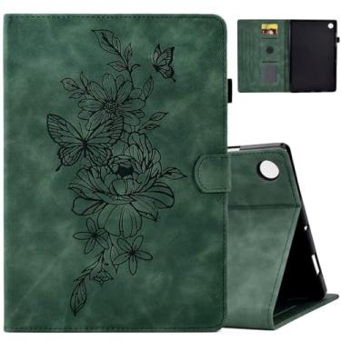 Imagem de MonsDirect Capa para Samsung Galaxy Tab A9+ 11 polegadas 2023 (SM-X210/X216/X218), capa com suporte multiângulo de couro de camurça antiarranhões, despertar/hibernar automático e suporte de caneta