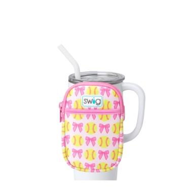 Imagem de Swig Life Bolsa Mega Caneca, Bolsa para Garrafa de Água com Alça Ajustável, Pochete para Garrafa de Água com Bolso com Zíper para Telefone, Acessórios para Copo, Pitch Hit Run