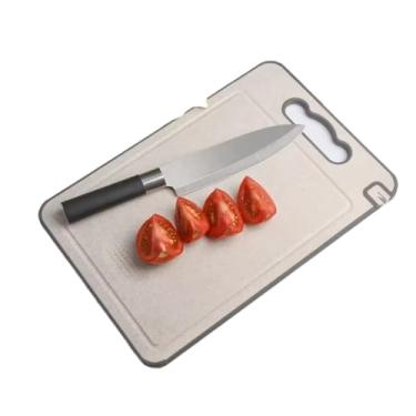 Imagem de Tábua de Corte Cortar Carne Placa Dupla Face Higiênica em Aço Inox e PP com Afiador e Alça