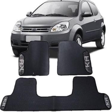 Imagem de Jogo tapete emborrachado do ford ka jogo com 3 peças inteiriço traseir