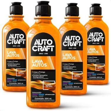 Imagem de Kit 4 Lava Autos Shampoo Autocraft Limpa e Protege Carros e Motos Proa