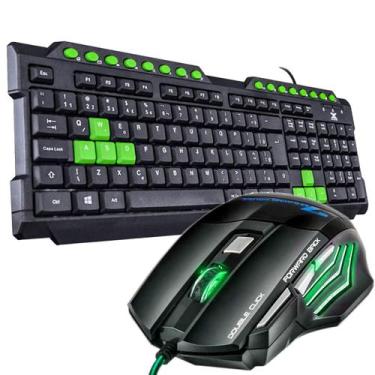 Imagem de Kit Teclado Office Multimídia + Mouse Gamer Led 7 Cores 3200Dpi - Kit 