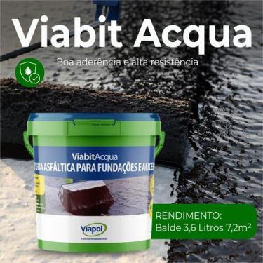 Imagem de Pintura Asfáltica Impermeabilizante Viabitacqua 3,6l Viapol