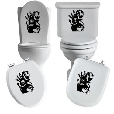 Imagem de Adesivo linha herois 5 vaso sanitário privada caixa acoplada descarga 