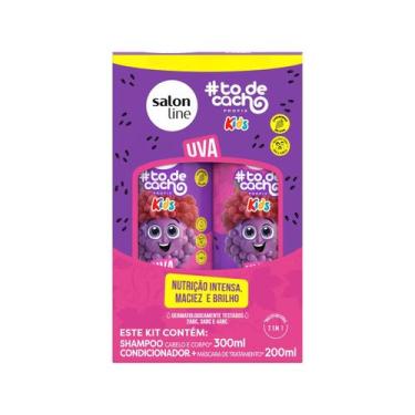 Imagem de Kit Salon Line todecacho Kids Uva Shampoo 300ml e Condicionador 200ml
