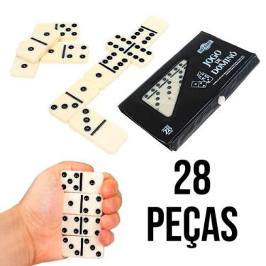 Imagem de Brinquedo Domino Classico 28 Peças Em Plastico Educatico 7mm No Estojo