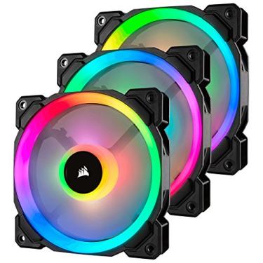 Imagem de Kit 3x Cooler Fan, Corsair, CO-9050072-WW, LED, RGB + Controladora, 120 mm