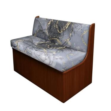 Imagem de Pirexcny Capas de almofada cinza Mable RV Dinette rosa RV conjunto de capas de almofada lavável para sofá RV 2 capas de assento de praia para sofá RV para Dinette