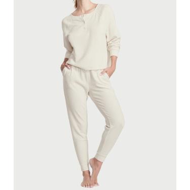 Imagem de Conjunto De Pijama Creme Victorias Secret Henley Tam ExtraGG