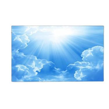 Imagem de Papel De Teto Céu Azul Nuvem Branca Dia Manhã 3,5M Rof06 - Você Decora