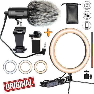 Imagem de Microfone Direcional Condensador Omnidirecional Para Celular Gravação 