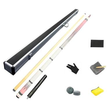 Imagem de Taco de sinuca de 1/2 Maple – Bastões de taco de bilhar de 147 cm para adultos, ponta de 12,5 mm, conjunto de bastões de sinuca, Palos de Billar, bastões de taco para mesa de sinuca (A taco de sinuca