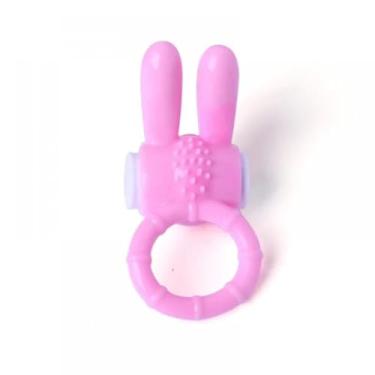 Imagem de Anel Peniano Com Vibração Estimulação Dupla Acessório Peniano Vibratório Ereção e Prazer [ROSA]