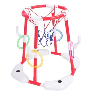 Imagem de Generic Aro de Basquete Flutuante, Copo de Basquete de Safe 2 Em 1 Com Bola de Bomba para Ao Ar Livre (Vermelho)