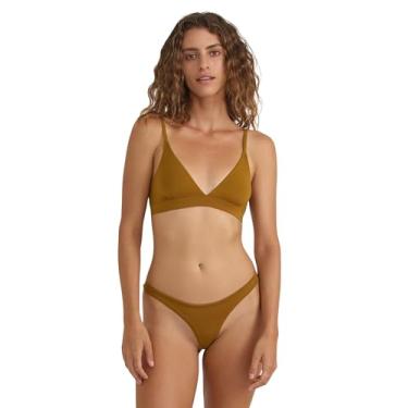 Imagem de Organic Basics Sutiã feminino triângulo sem fio com véu de toque macio, Argila dourada, XPP