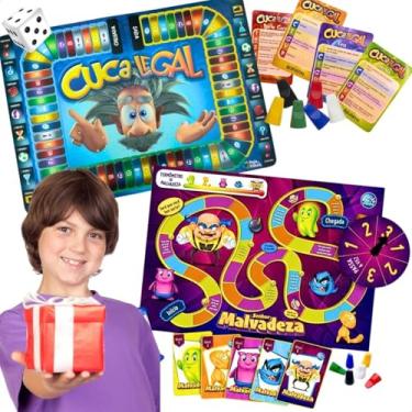 Imagem de Jogos Educativos Cuca Legal e Senhor Malvadeza Crianças 7 8 9 10 Anos Presente Natal Aniversário Dia das Crianças Brinquedo Divertido Noite de Jogos de Cartas de Tabuleiro Família Amigos