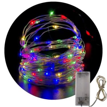 Imagem de Fio de Fada LED Decorativo, 2 Metros, 20 LEDs Coloridos, Cordão de Luz para Decoração