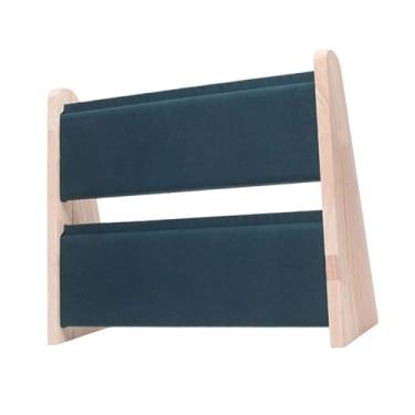 Imagem de YIJU Suporte para colar, suporte para joias, balcão de vendas, loja de mesa, para colar, organizador de armazenamento de joias, dobrável, Verde