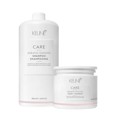 Imagem de Kit Keune Care Keratin Smooth Shampoo Litro e Máscara (2 produtos)