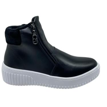 Imagem de Bota Coturno Feminina Pelo Satin Beira Rio 4316.112, Preto, 38
