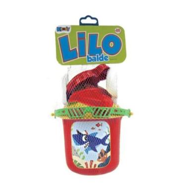 Imagem de Balde de praia Lilo Vermelho/Azul Kendy, Vermelho